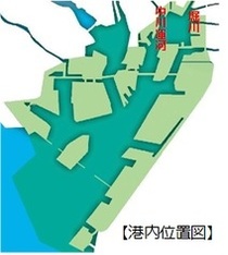 堀川の港内位置図