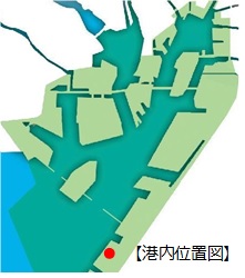 南浜ふ頭の港内位置図