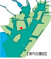 飛島ふ頭南側コンテナターミナルの港内位置図