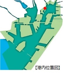 稲永ふ頭の港内位置図