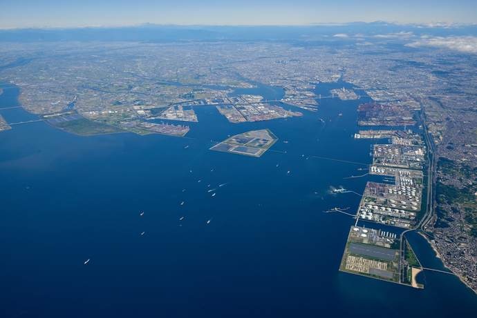 名古屋港の全景写真（南から）
