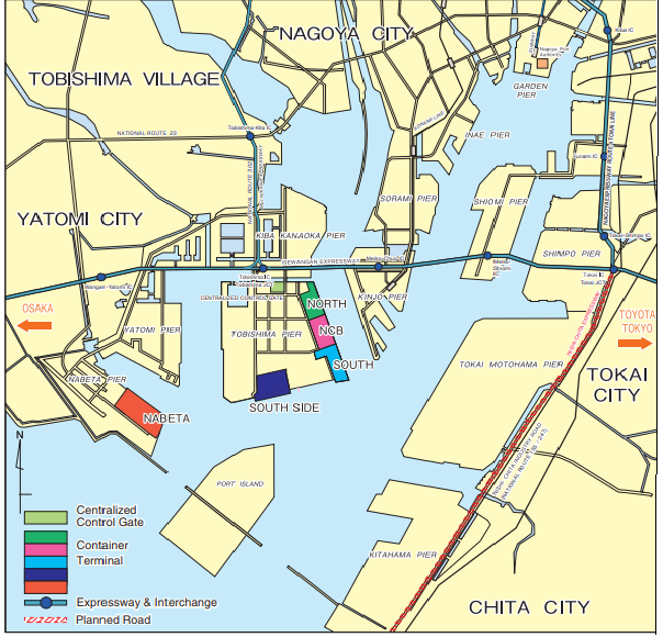 conteiner terminal map