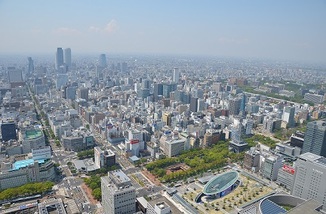 Photo: Panoramic view of the center of Nagoya city