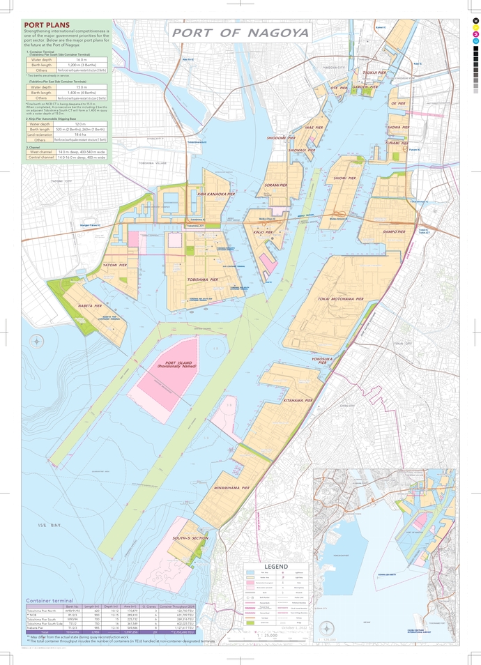 Map: Port map with several legends