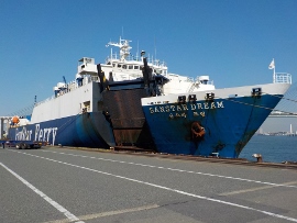 The Sanstar Dream at the Tobishima Pier North container terminal