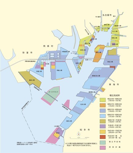 名古屋港埋立変遷