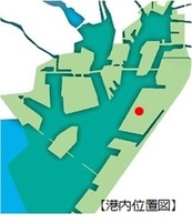 東海元浜ふ頭の港内位置図