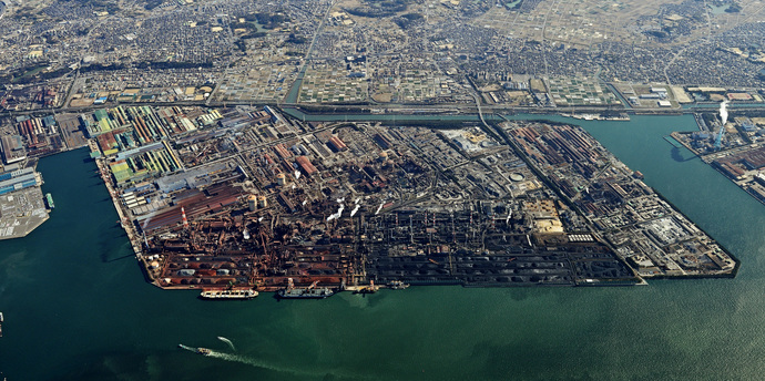 写真：東海元浜ふ頭の上空からの写真