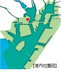 木場金岡ふ頭の港内位置図