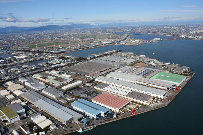 写真：木場金岡ふ頭の上空からの写真