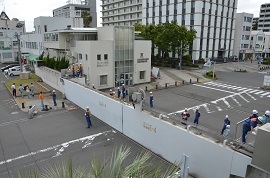 图片:在名古屋港花园码头实施的训练