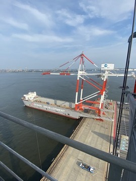 Newly installed gantry crane