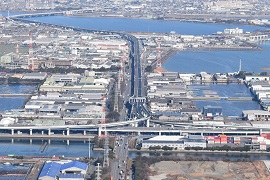 aerial photo of Tobishima JCT