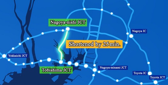 expressway map around the Port of Nagoya